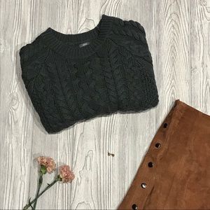 Aerie Cable Knit Crew Neck Sweater